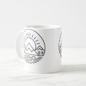 Mug Nature Minimalist Mountains Camping Hiking (Devant gauche)