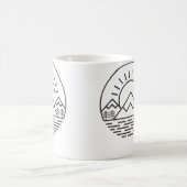 Mug Nature Minimalist Mountains Camping Hiking (Centre)