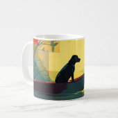 Mug Nature Minimaliste Canot Labrador Noir (Devant gauche)