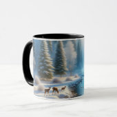 Mug Nature Mug, Deer, Winter Scene, wildlife coffee mu (Devant gauche)