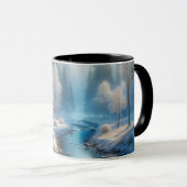 Mug Nature Mug, Deer, Winter Scene, wildlife coffee mu (Devant droit)