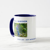 Mug Nature Photographie Shy Blue Jay Birder (Devant gauche)