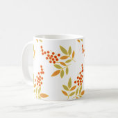 Mug Nature Rouge Baies Blancs Orange Fleur Feuille (Devant gauche)