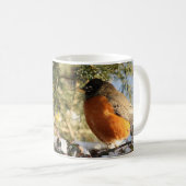 Mug Nature Rouge Breasin Robin Photo Oiseau précoce (Devant droit)