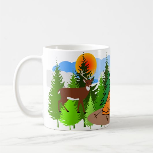 Mug Nature sauvage Camping Forêt Aventure Extérieur (Gauche)