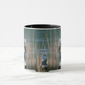 Mug Nature scène avec crocs, rochers et grenouille (Centre)