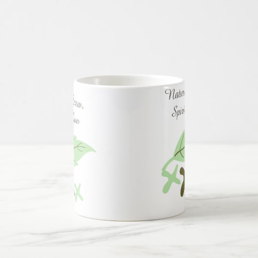 Mug "Nature's Brew, Spirit's View" Personalized Leaf  (Centre)