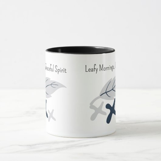 Mug "Nature's Brew, Spirit's View" with Leaf Design (Centre)