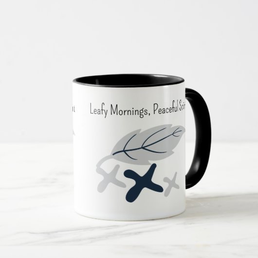 Mug "Nature's Brew, Spirit's View" with Leaf Design (Devant droit)