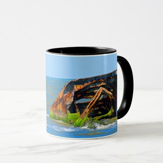 Mug Naufrage Abstrait Bleu (Devant droit)