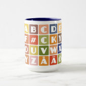 Mug Naughty Alphabets - choisir style & couleur (Centre)