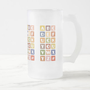 Mug Naughty Alphabets - choisir style & couleur