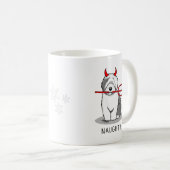 Mug Naughty Devil Old English Sheepdog (Gris 1) (Devant droit)