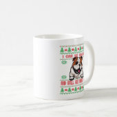 Mug Naughty English Bulldog Mal de Noël laid (Devant droit)