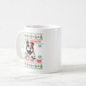 Mug Naughty English Bulldog Mal de Noël laid (Devant gauche)