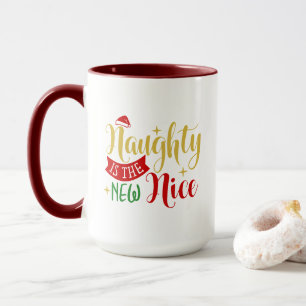 Mug Naughty Est Le Nouveau Cadeau De Noël Sympa, Drôle