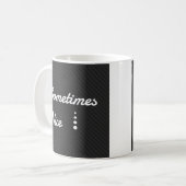 Mug Naughty et Nice Typographie noir et blanc (Devant gauche)