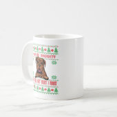 Mug Naughty Great Dane Ugly Sweater de Noël (Devant gauche)