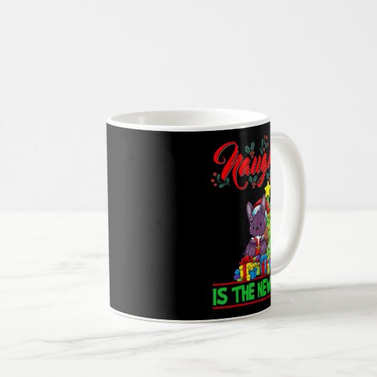 Mug Naughty Is The New Nice Christmas Santa Xmas T Shi (Devant droit)