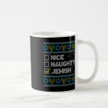 Mug Naughty Jewish Ugly Hanukkah Sweater Chanukah<br><div class="desc">Nice Naughty Juif Ugly Hanoukka Sweater Chanukah Jew 3</div>