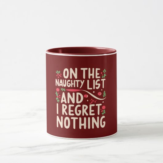 Mug Naughty List Et Regret Rien Joyeux Famille (Centre)