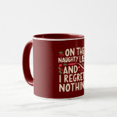 Mug Naughty List Et Regret Rien Joyeux Famille (Devant gauche)
