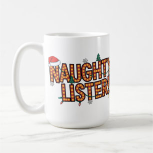 Mug Naughty Lister ! Les lumières de Noël du Marque d'