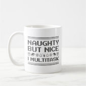 Mug Naughty Mais Nice Je Multitask (Gauche)