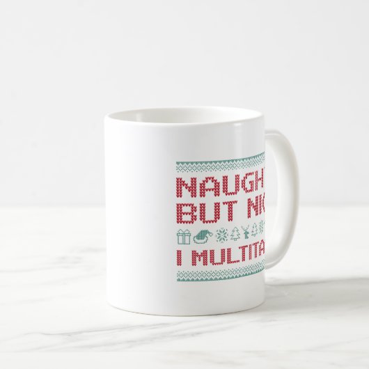 Mug Naughty Mais Nice Je Multitask (Devant droit)