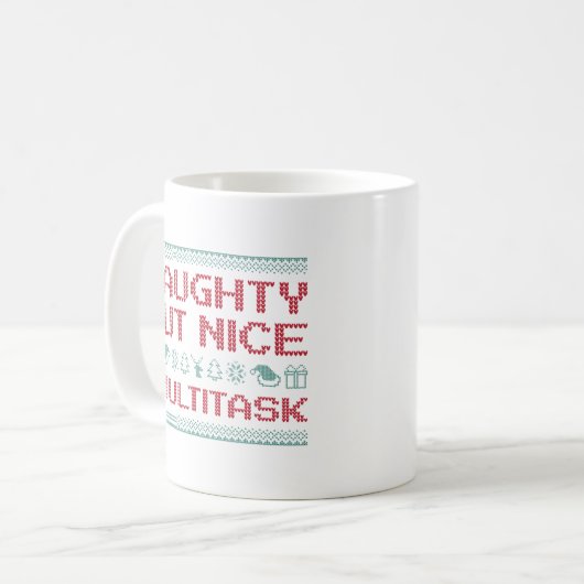 Mug Naughty Mais Nice Je Multitask (Devant gauche)