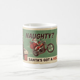 Mug Naughty Me Santa's Harley Vintage Christmas Coffee