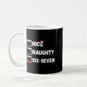 Mug Naughty Nice 67 Christmas Checklist Fun Six Seven  (Gauche)