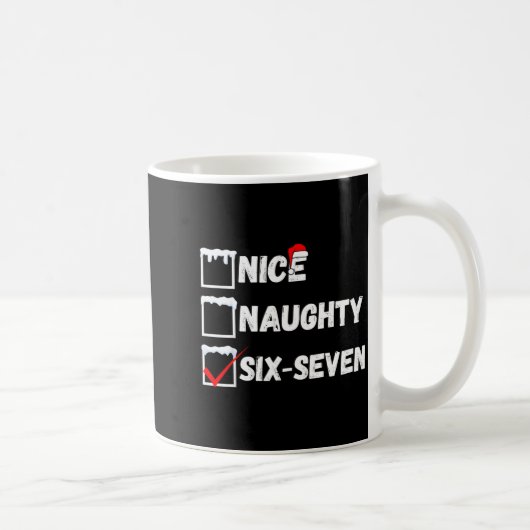Mug Naughty Nice 67 Christmas Checklist Fun Six Seven  (Droite)