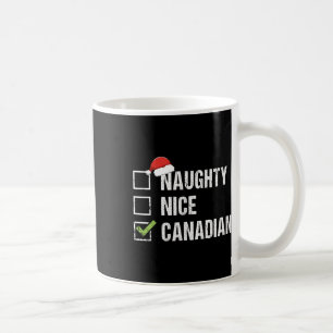 Mug Naughty Nice Canadian Santa Hat Canada Noël G