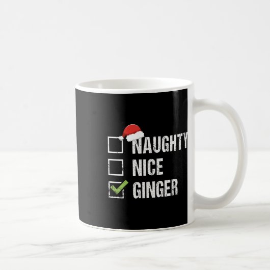 Mug Naughty Nice Ginger Redhead Santa Hat Irish Christ (Droite)