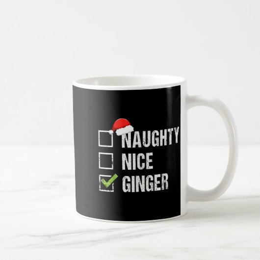 Mug Naughty Nice Ginger Redhead Santa Hat Irish Christ (Droite)