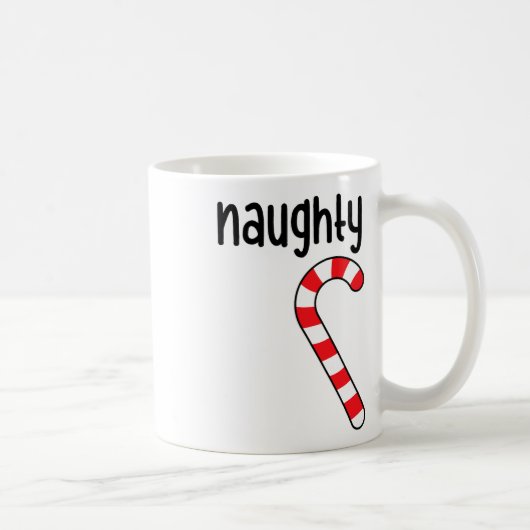 Mug Naughty Nice Matching Couples Pajamas de Noël (Droite)