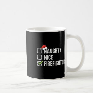 Mug Naughty Nice pompier pompier pompier Père Noël Noë