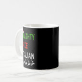 Mug Naughty Nice Pyjamas de Noël italien Funny Père No (Devant gauche)