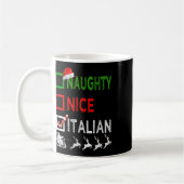 Mug Naughty Nice Pyjamas de Noël italien Funny Père No (Gauche)