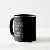 Mug Naughty Nice Six Seven Funny  6 7 Ugly Christmas  (Devant gauche)