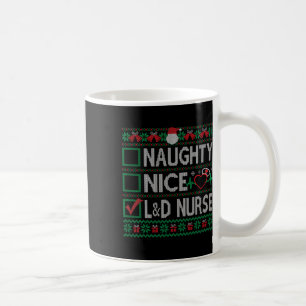 Mug Naughty Nice Travail Et Livraison Infirmière Noël