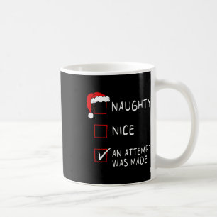 Mug Naughty Nice Une Tentative Drôle Liste De Noël Hom