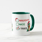 Mug Naughty ou Nice (Devant droit)