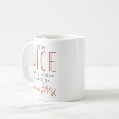 Mug Naughty ou Nice Drôle Dit Noël (Devant gauche)