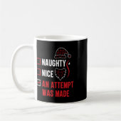 Mug Naughty Ou Nice Drôle Une Tentative A Été Faite Ch (Gauche)