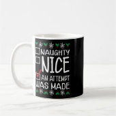 Mug Naughty Ou Nice Drôle Une Tentative A Été Faite Ch (Gauche)