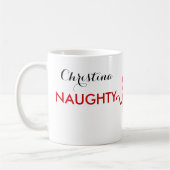 Mug Naughty personnalisé mais Nice Diable Angel (Gauche)