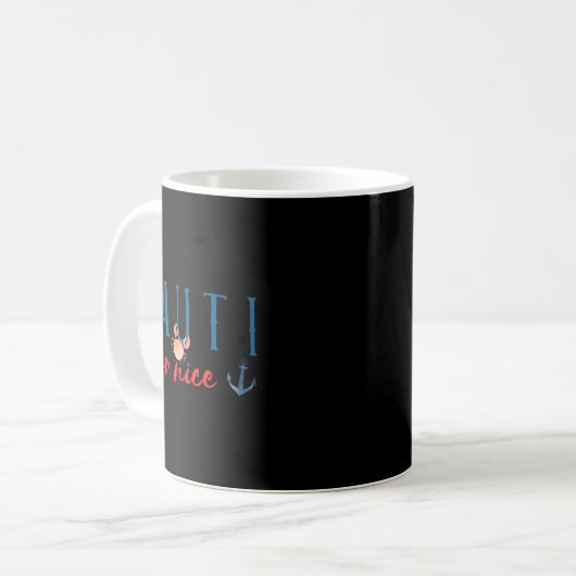Mug Nauti Or Nice Funny Nautical Christmas  (Devant gauche)
