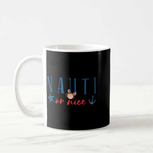 Mug Nauti Or Nice Funny Nautical Christmas  (Gauche)